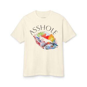 Home asshole — colorful lip print graphic tee
